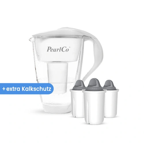 PearlCo Glas-Wasserfilter inkl. 3 Filterkartuschen