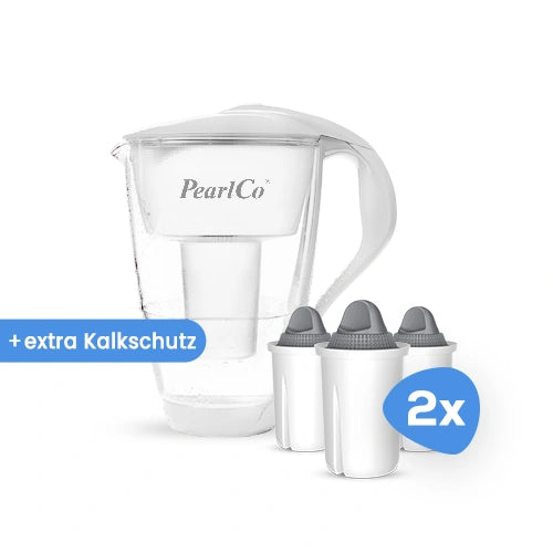 PearlCo Glas-Wasserfilter inkl. 6 Filterkartuschen